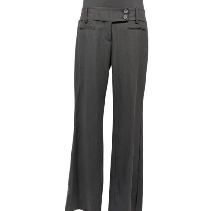 Front view of s.Oliver vintage black wide-leg trousers with drawstring
