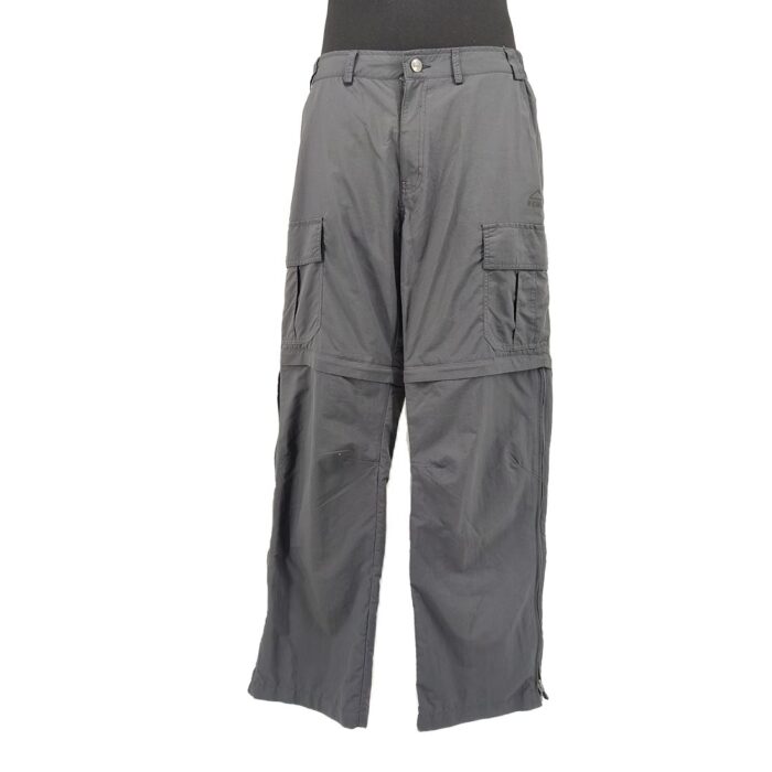 Vintage trousers McKinley in grey with cargo pockets – front view.