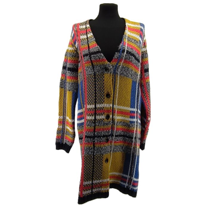 Vintage ladies knitwear s. Oliver – Multicolor Buttoned Cardigan