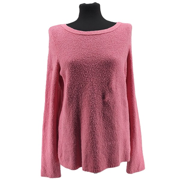 ALT: Front view of soft pink Marc O'Polo textured pullover – vintage knitwear.