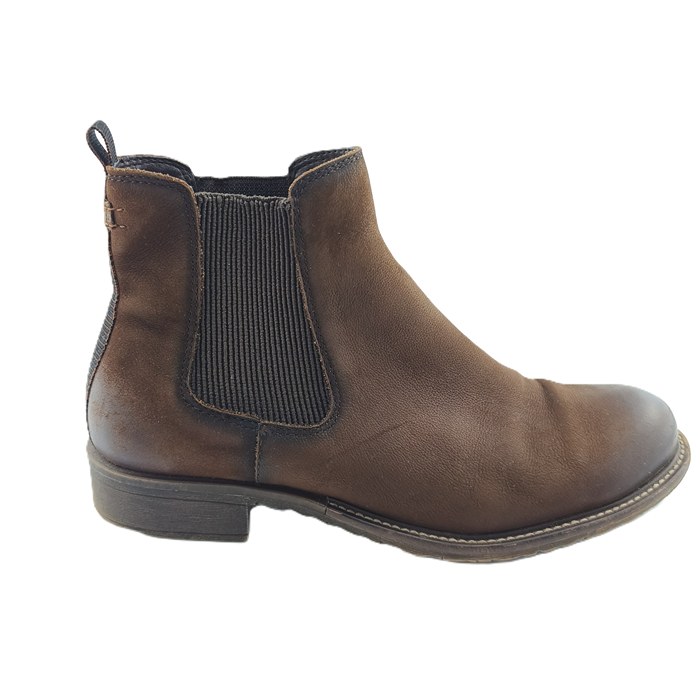 alt="Brown Vintage Boots Tamaris for men, side profile view"