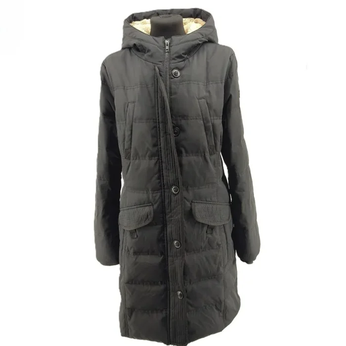 Vintage Esprit winter jacket black Retro-2000s-style hooded