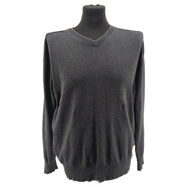 Vintage Tom Tailor sweater graphite retro-2000s-style ribbed cuffs