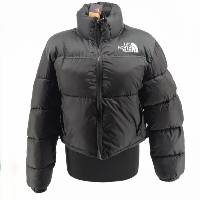 Vintage The North Face ladies winter jacket black Retro-classic-style front view