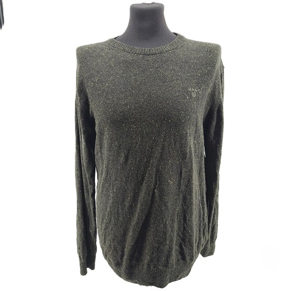 Vintage Sweaters for Men Gant green Retro-classic-era-style speckled knit detail