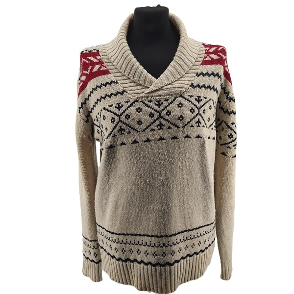 Vintage Sweaters for Men Peckott Retro-classic-era-style Nordic pattern detail