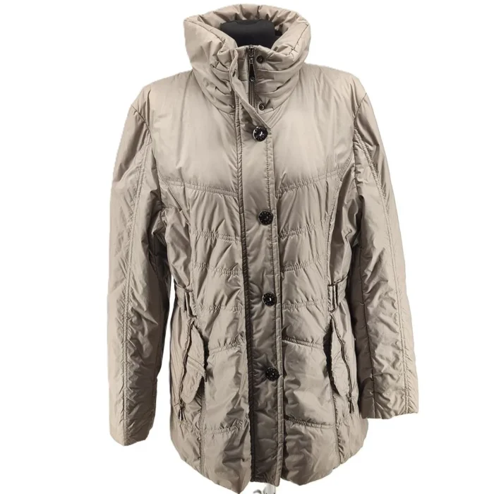 Vintage Gerry Weber winter jacket beige Retro-style belted fit