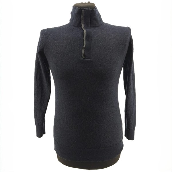 Vintage sweaters for men Karl Lagerfeld knit sweater navy Retro-90s-style half zip