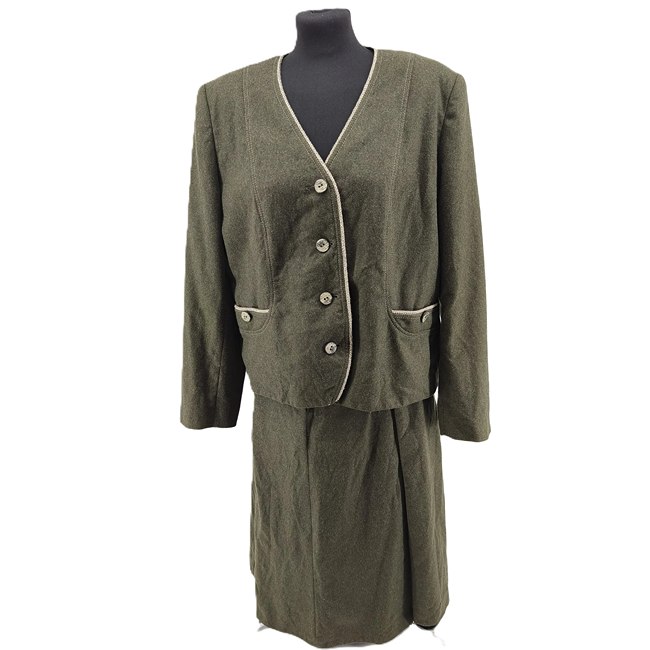 Vintage set HAGRO Country green Retro-90s-style contrast piping