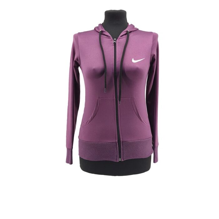 Vintage hoodie Nike purple Retro-2010s-style fitted silhouette front view