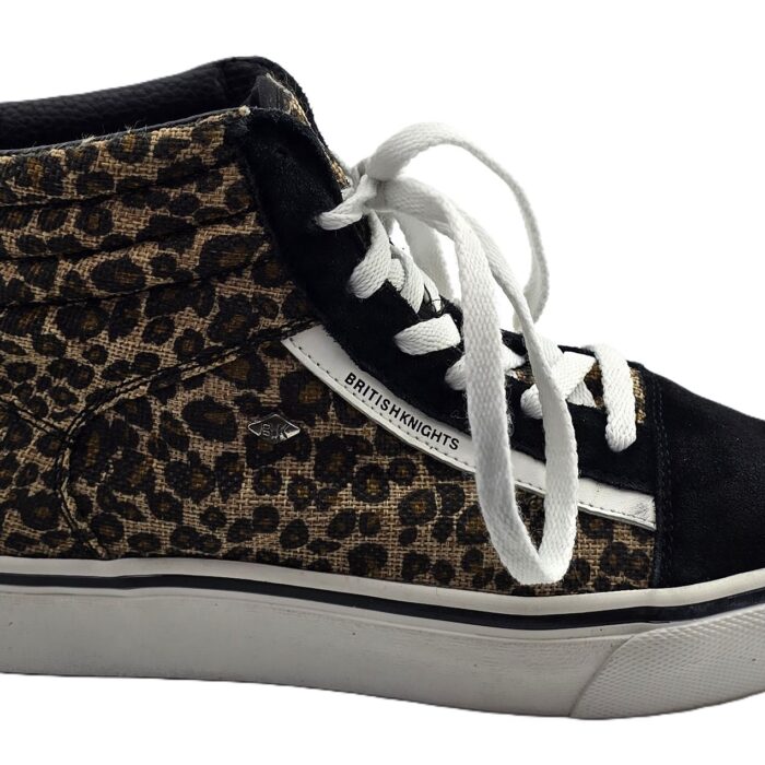 British Knights Vintage Ladies Sport Shoes leopard Retro-2000s-style high-top silhouette