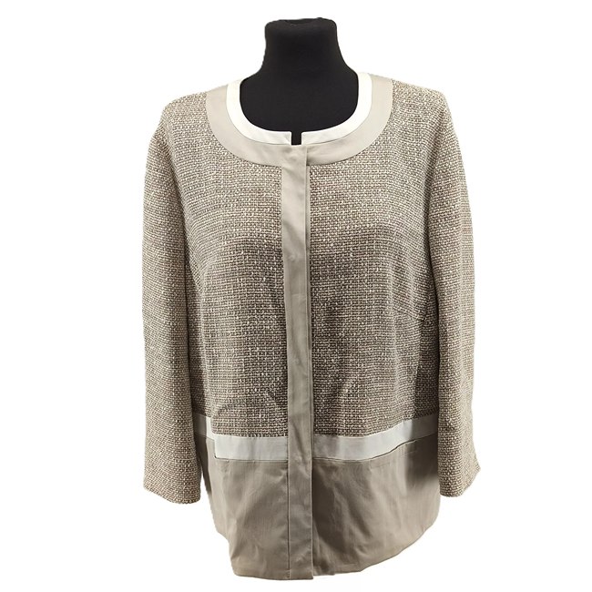 Vintage suit Gerry Weber beige Retro-90s-style textured jacket detail