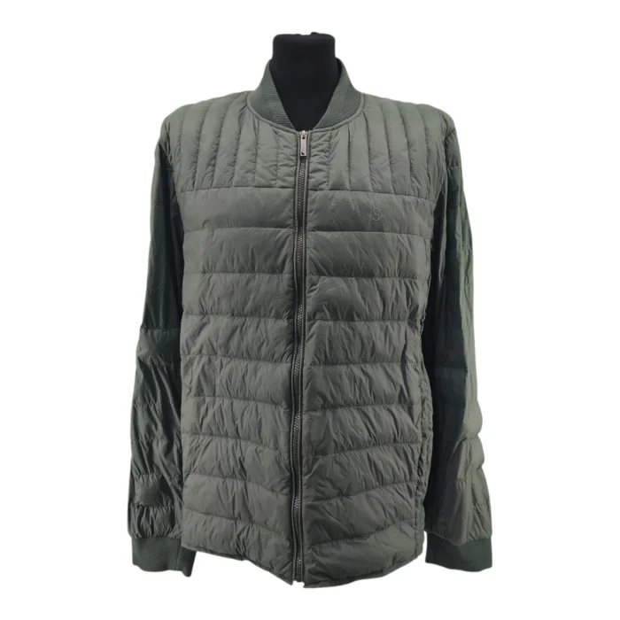 Georg Stiels Vintage Men’s Lightweight Jackets Olive Green Retro-90s-style quilted front view