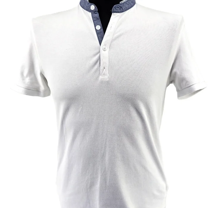 Celio Vintage Men’s T-shirts white Retro-2010s-style contrast collar