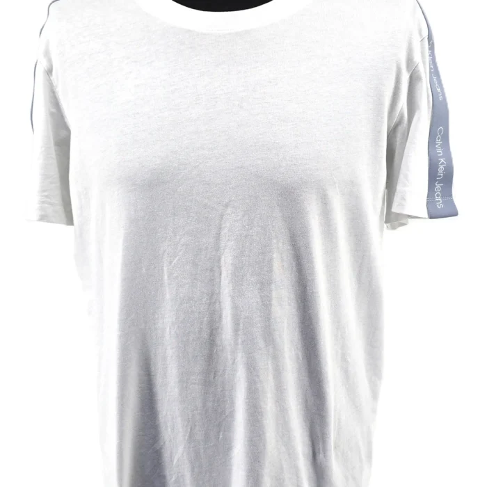 Calvin Klein Vintage Men’s T-shirts white Retro-2010s-style logo shoulder tape