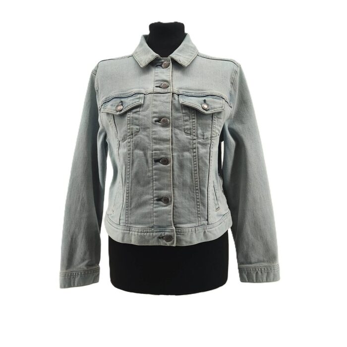 Lands’ End Vintage Ladie’s Spring Jacket light denim Retro-2000s-style front view