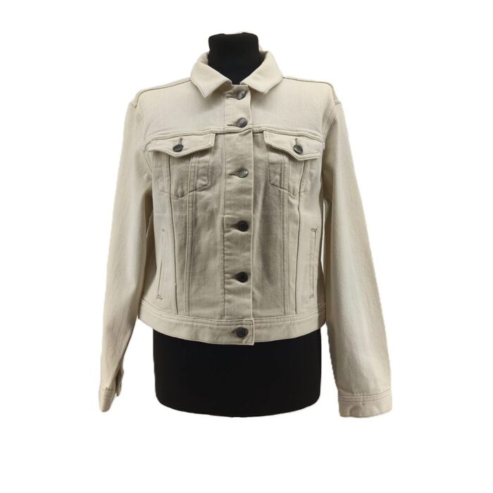 Lands’ End Vintage Ladie’s Spring Jacket beige Retro-2000s-style front view