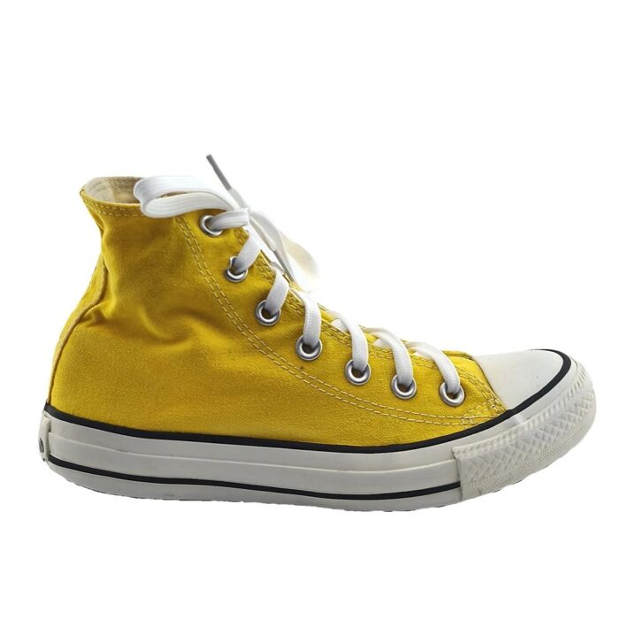 Converse Vintage Ladies Sport Shoes yellow Retro-2000s-style high-top side profile