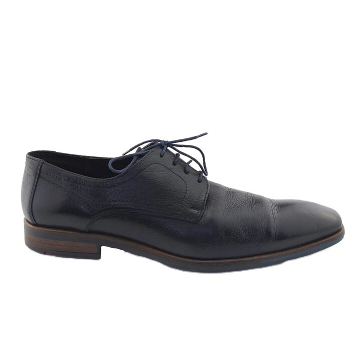 Lloyd Vintage Mens Shoes deep navy Retro-2000s-style leather lace-up side view